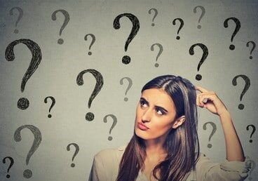 Portrait-confused-thinking-young-woman